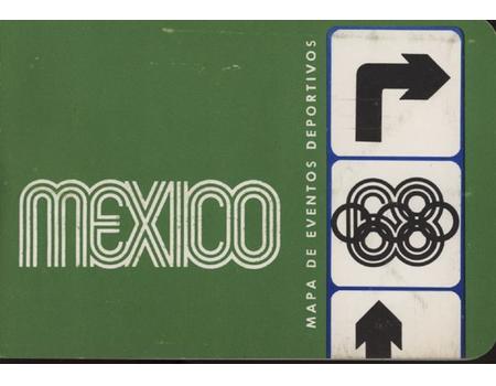 MEXICO - MAPA D EVENTOS DEPORTIVOS (MEXICO OLYMPICS 1968)