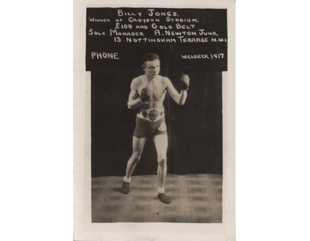 BILLY JONES BOXING POSTCARD