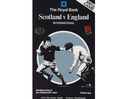 SCOTLAND V ENGLAND 1984 RUGBY PROGRAMME (SCOTLAND GRAND SLAM SEASON)