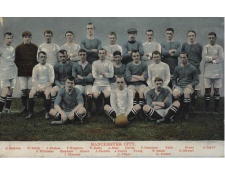 MANCHESTER CITY 1906-07 FOOTBALL POSTCARD 
