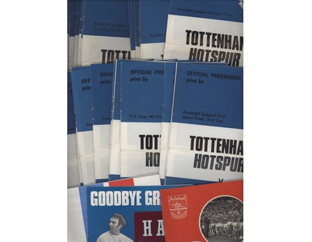 TOTTENHAM HOTSPUR 1972-73 FOOTBALL PROGRAMMES (FULL SET OF HOME MATCHES)