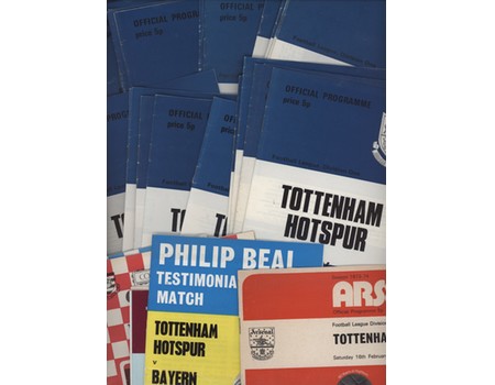TOTTENHAM HOTSPUR 1973-74 FOOTBALL PROGRAMMES (FULL SET OF HOME MATCHES)