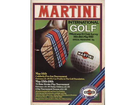 MARTINI INTERNATIONAL GOLF CHAMPIONSHIP 1980 (WENTWORTH) OFFICIAL PROGRAMME