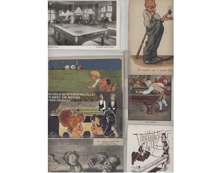 BILLIARDS RELATED POSTCARDS X 11