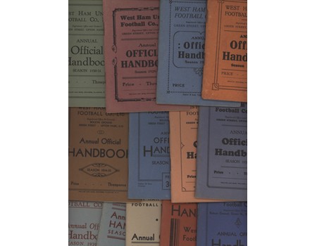 WEST HAM UNITED ANNUAL OFFICIAL HANDBOOKS 1923-40 (17 VOLUMES)