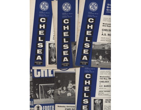 CHELSEA FOOTBALL PROGRAMMES 1965-71 (8) - GAMES IN EUROPEAN COMPETITIONS