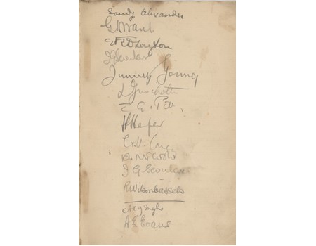 CAMBRIDGE UNIVERSITY R.U.F.C. V WEST OF SCOTLAND 1906 SIGNED RUGBY MENU