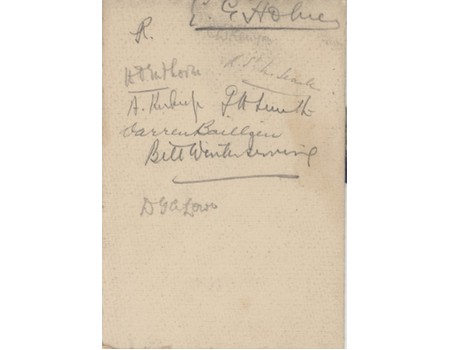 PEMBROKE COLLEGE ATHLETIC CLUB 1923 SIGNED MENU