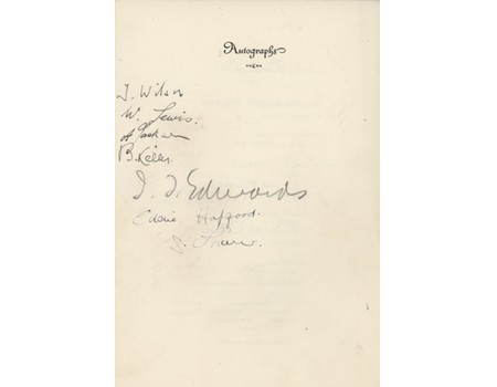 ARSENAL V HUDDERSFIELD TOWN 1930 (FA CUP FINAL) FOOTBALL DINNER MENU