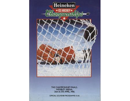 HEINEKEN CHAMPIONSHIP PLAY-OFFS 1986 ICE HOCKEY PROGRAMME 