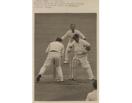 ENGLAND V AUSTRALIA 1953 (OLD TRAFFORD) CRICKET PHOTOGRAPHS X3
