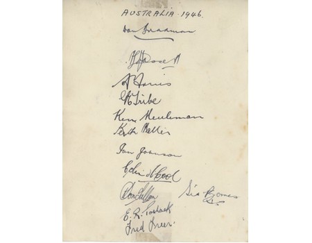 AUSTRALIA 1946-47 (2ND ASHES TEST) CRICKET AUTOGRAPHS