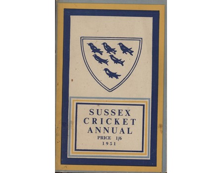OFFICIAL SUSSEX CRICKET HANDBOOK 1951