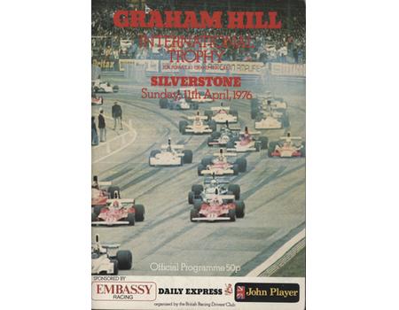 GRAHAM HILL INTERNATIONAL TROPHY 1976 OFFICIAL PROGRAMME (SIGNED BY JAMES HUNT & OTHERS)