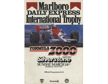 DAILY EXPRESS INTERNATIONAL TROPHY (FORMULA 3000) 1985 OFFICIAL PROGRAMME