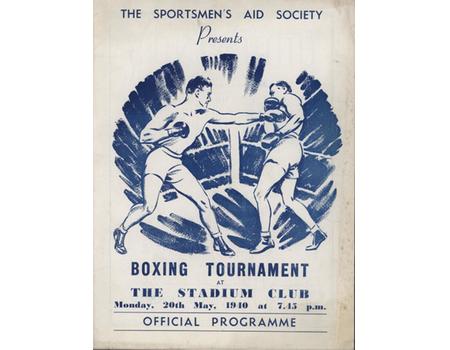 BILLY WALKER V JACKIE RANKIN 1940 BOXING PROGRAMME
