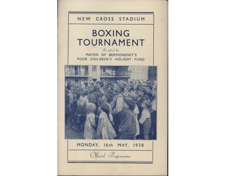 JACK HYAMS V EDDIE PEIRCE 1938 (NEW CROSS) BOXING PROGRAMME