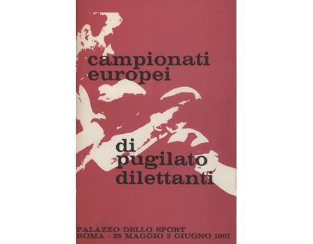 EUROPEAN AMATEUR BOXING CHAMPIONSHIPS 1967 BOXING PROGRAMME