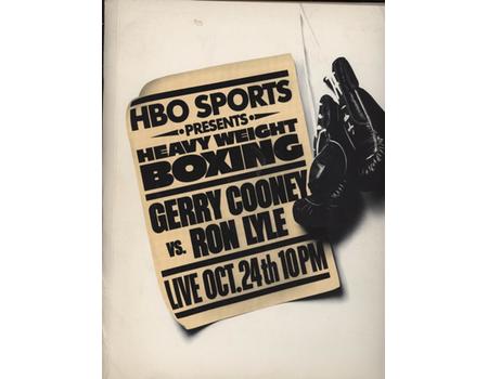 GERRY COONEY V RON LYLE 1980 - PROMOTIONAL PACK FOR HOSTS OF LIVE TV SCREENING