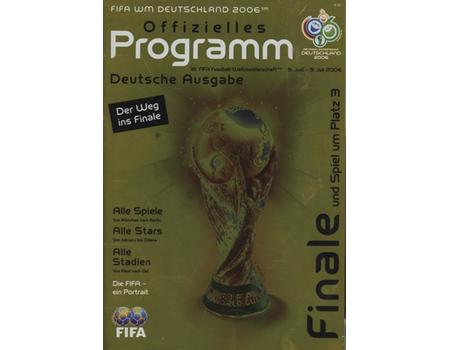 2006 FIFA WORLD CUP GERMANY - OFFIZIELLES PROGRAMM (GERMAN EDITION WITH GROUP RESULTS PRINTED)