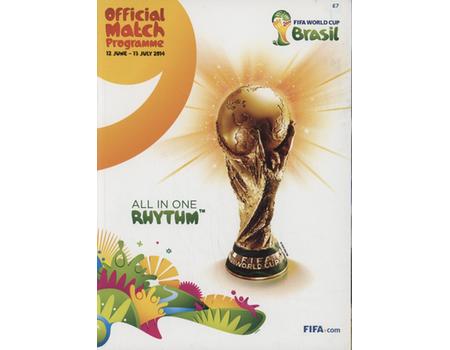 FIFA WORLD CUP BRASIL 2014 - OFFICIAL MATCH PROGRAMME