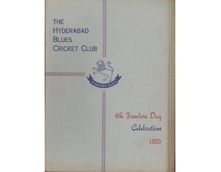 THE HYDERABAD BLUES CRICKET CLUB - 8TH FOUNDERS DAY CELEBRATIONS 1970