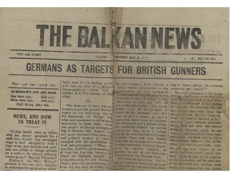 THE BALKAN NEWS - 3 MAY 1917