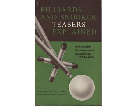 BILLIARDS AND SNOOKER EXPLAINED 1955-1956