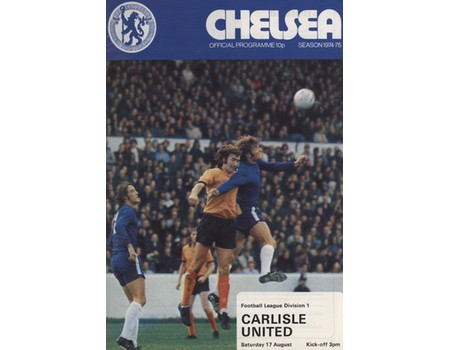 CHELSEA 1974-75 BOUND SET OF HOME FOOTBALL PROGRAMMES