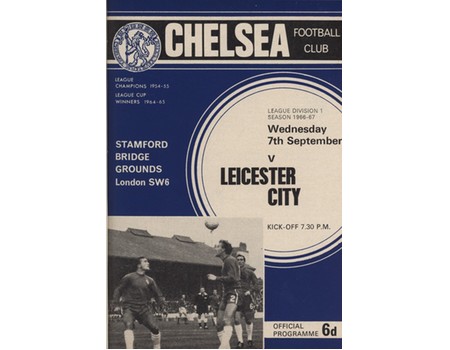 CHELSEA 1966-67 BOUND SET OF HOME FOOTBALL PROGRAMMES