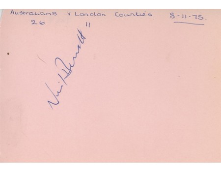 NEIL BENNETT (ENGLAND) RUGBY UNION AUTOGRAPH