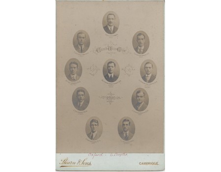 CAMBRIDGE UNIVERSITY CREW 1912 CABINET PHOTOGRAPH
