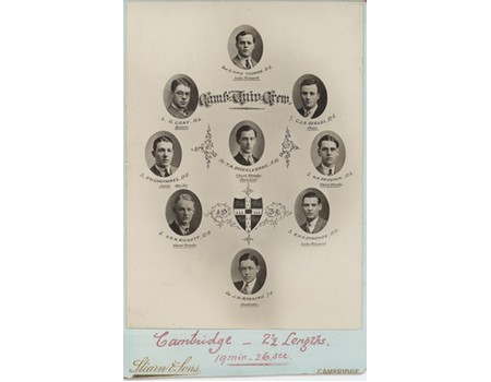 CAMBRIDGE UNIVERSITY CREW 1931 CABINET PHOTOGRAPH