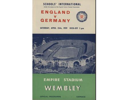 ENGLAND V GERMANY (SCHOOLS