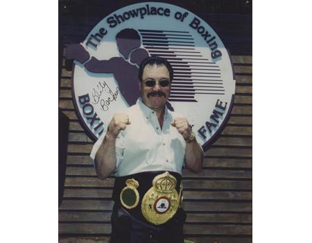 BILLY BACKUS (USA) SIGNED BOXING PHOTOGRAPH