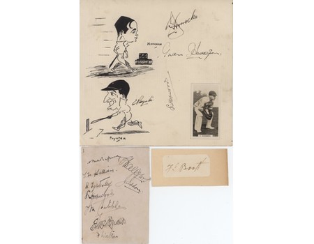 LANCASHIRE CRICKET AUTOGRAPHS 1930S (+ ARCHIE MACLAREN)