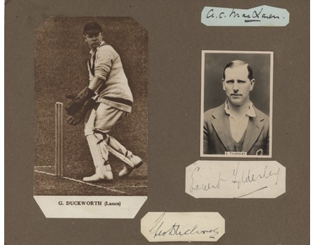 LANCASHIRE CRICKET AUTOGRAPHS 1930S (+ ARCHIE MACLAREN)