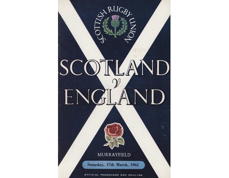 SCOTLAND V ENGLAND 1962 RUGBY UNION PROGRAMME