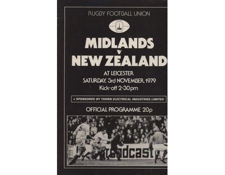 MIDLANDS V NEW ZEALAND 1979 RUGBY UNION PROGRAMME