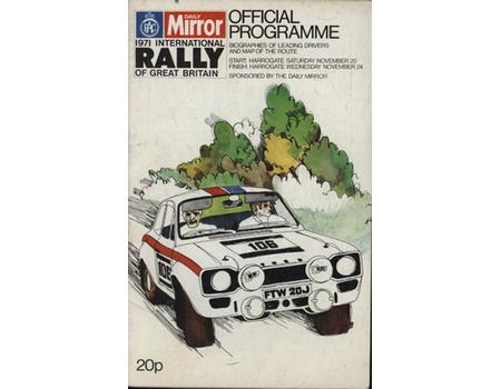 INTERNATIONAL RALLY OF GREAT BRITAIN 1971 PROGRAMME