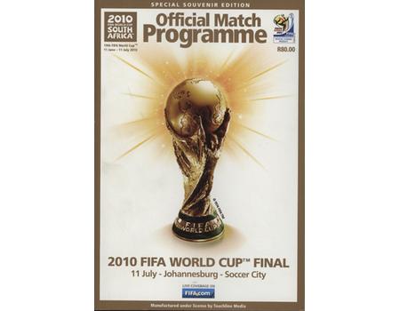 HOLLAND V SPAIN 2010 (WORLD CUP FINAL) FOOTBALL PROGRAMME
