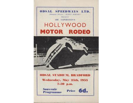 HOLLYWOOD MOTOR RODEO 1955 SOUVENIR PROGRAMME