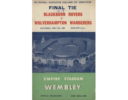 BLACKBURN ROVERS V WOLVERHAMPTON WANDERERS 1960 (F.A. CUP FINAL) FOOTBALL PROGRAMME