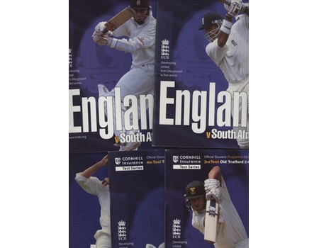 ENGLAND V SOUTH AFRICA 1998 CRICKET PROGRAMMES - SET OF 5