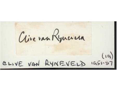 CLIVE VAN RYNEVELD (SOUTH AFRICA) CRICKET AUTOGRAPH