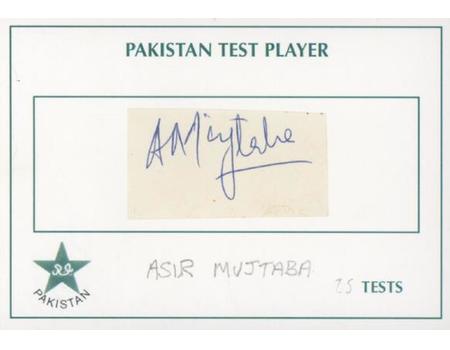 ASIR MUJTABA (PAKISTAN) CRICKET AUTOGRAPH
