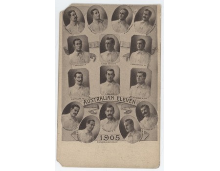 AUSTRALIAN CRICKET TEAM 1905 POSTCARD
