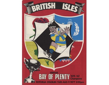BAY OF PLENTY V BRITISH ISLES 1977 RUGBY UNION PROGRAMME