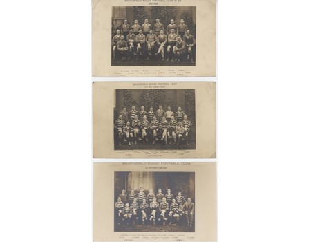 BRUNTSFIELD RUGBY FOOTBALL CLUB (EDINBURGH) 1921-26 POSTCARDS X3