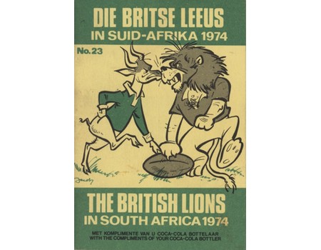 THE BRITISH LIONS IN SOUTH AFRICA 1974 RUGBY TOUR BROCHURE
